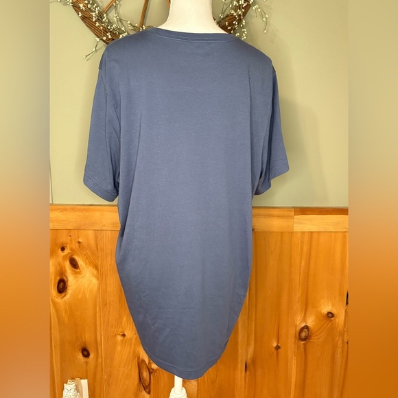 NWT Tommy Hilfiger Men's Short Sleeve T Shirt Logo Crew Neck Size L Vintage Blue - Picture 6 of 10